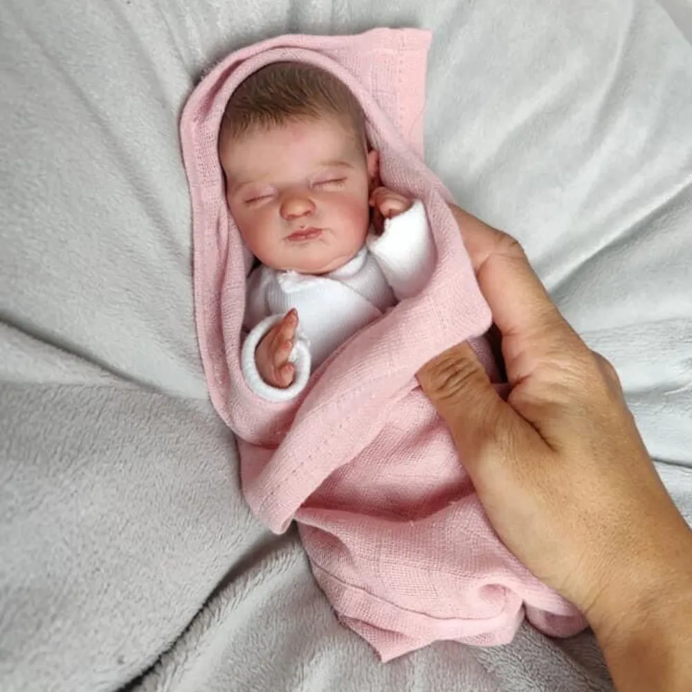 10inch Already Finished Bebe Reborn Dolls Miniature Newborn Baby Real Touch Soft Silicone Vinyl 3D Painted - Reborn Doll World
