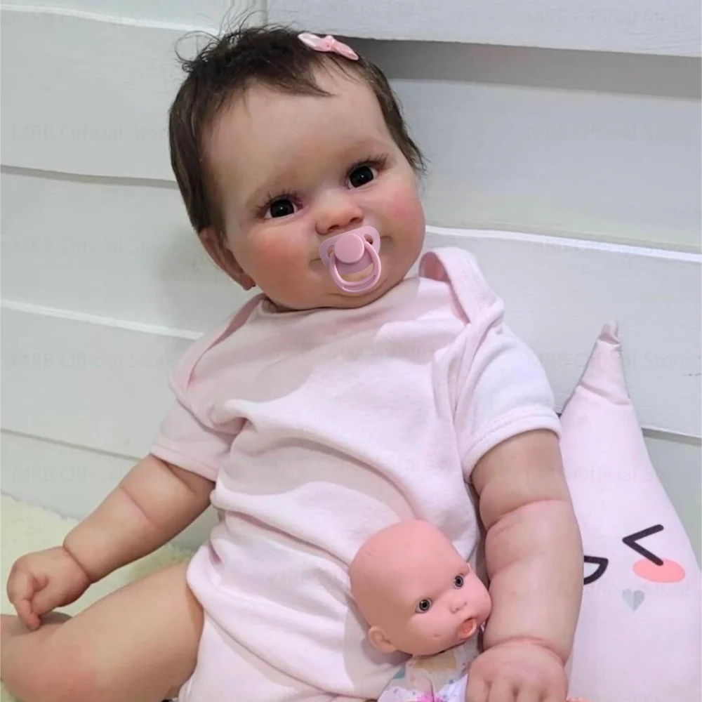 19 Inch Finished Reborn Baby Dolls Maddie Full Vinyl Girl Washable 3D Skin Visible Veins DIY - Reborn Doll World