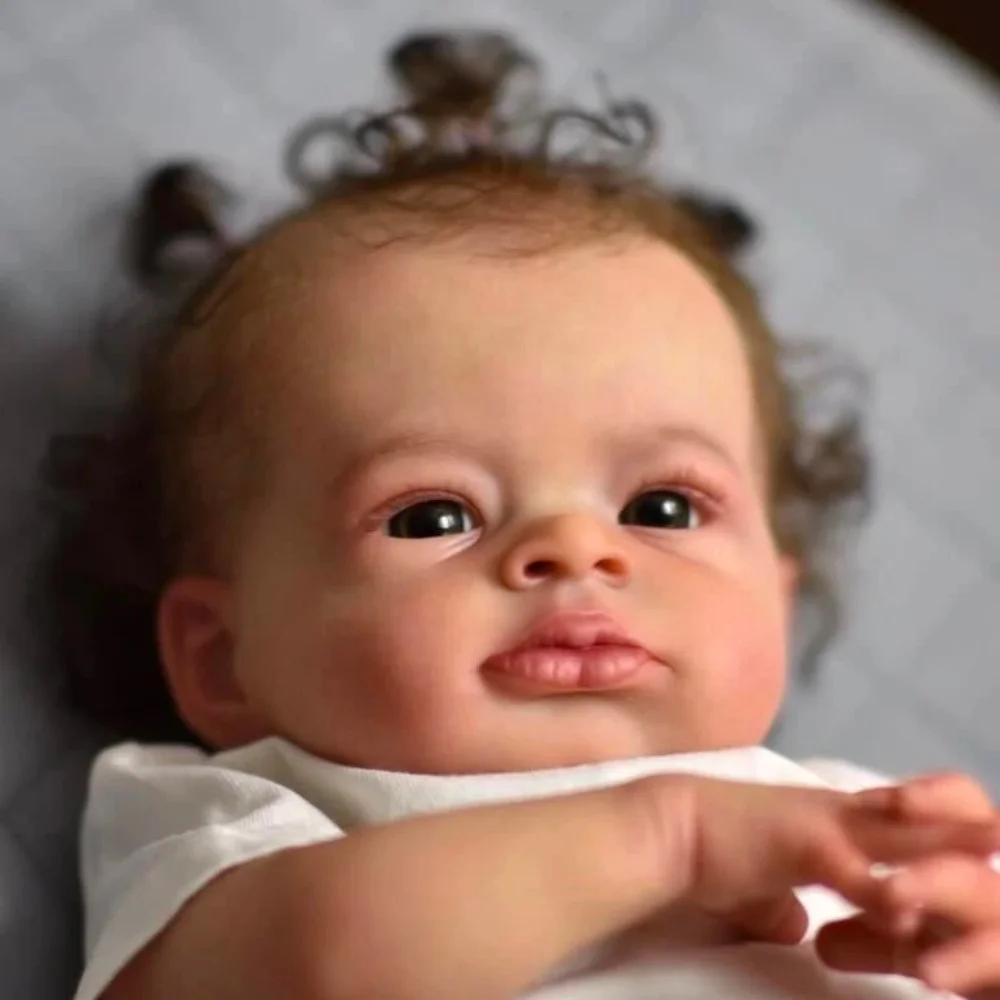19 Inch Finished Reborn Baby Lanny Doll Lifelike Newborn Doll 3D Skin Visible Veins Baby Art - Reborn Doll World