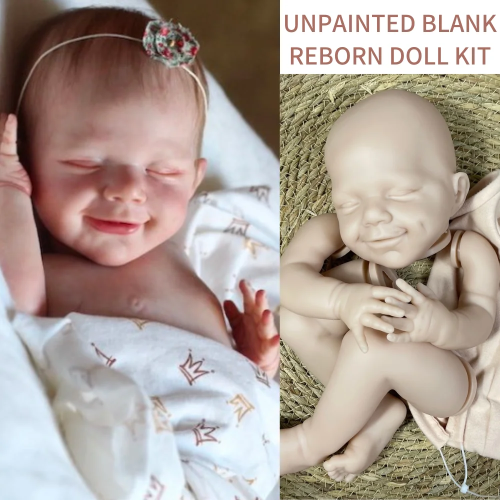 19 Inch Unpainted Reborn Doll Parts April Vinyl Newborn Doll Kit Unassembled Doll Accessories Including Cloth - Reborn Doll World