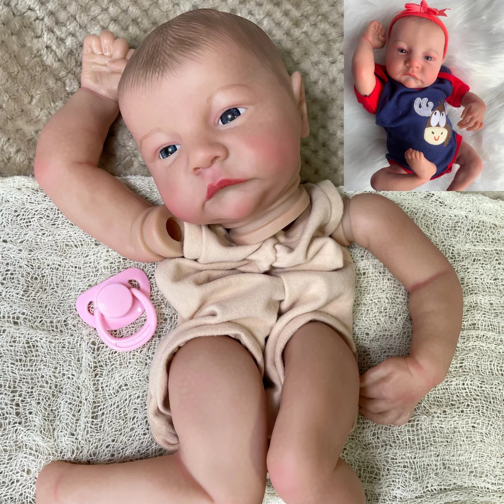 19Inch Already Painted Reborn Doll Kit Levi Awake 3D Painted Skin High Quality Unassembled Handmade Reborn - Reborn Doll World