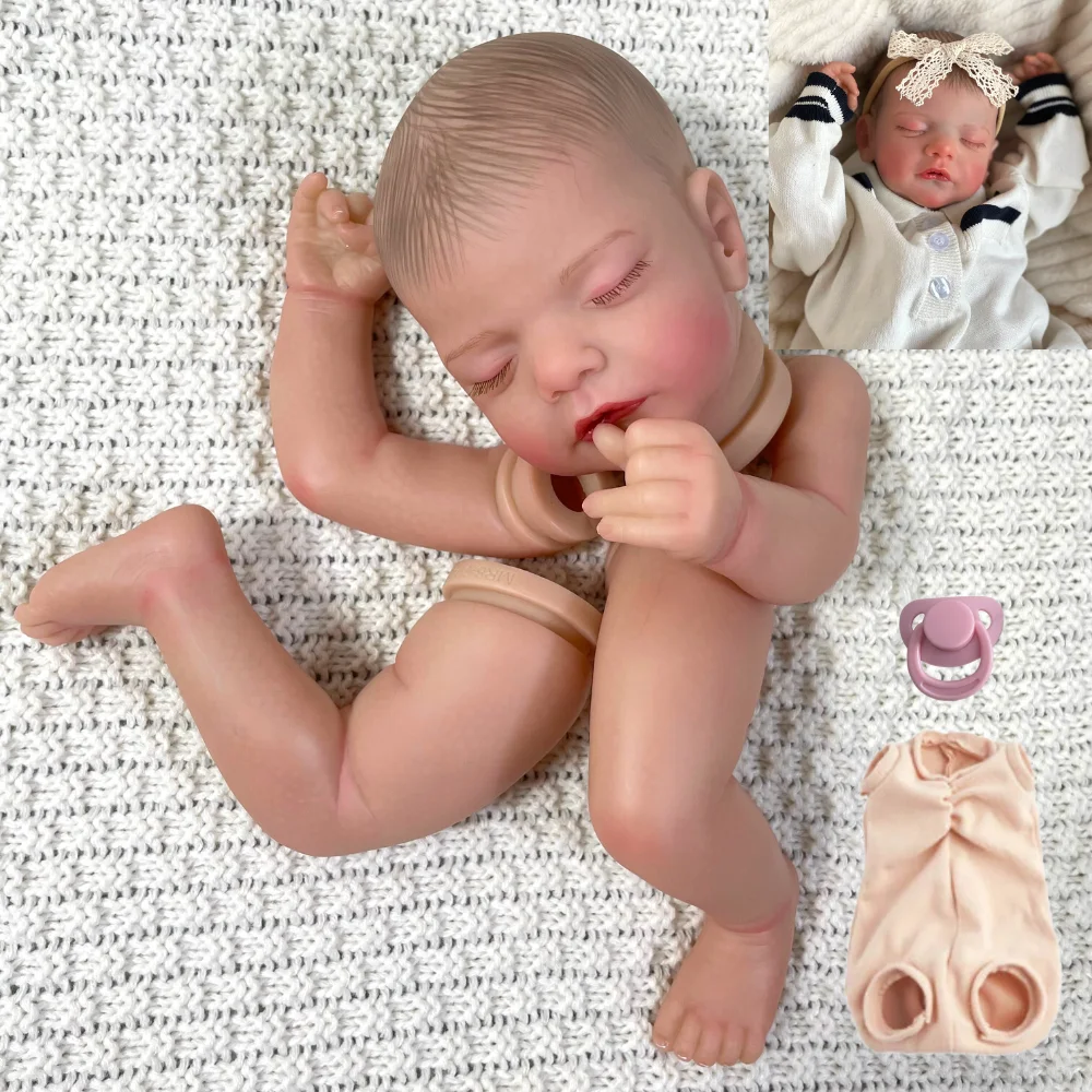 19Inch Already Painted Reborn Doll Parts Sam Lifelike Baby 3D Painted Skin with Visible Veins Handmade - Reborn Doll World