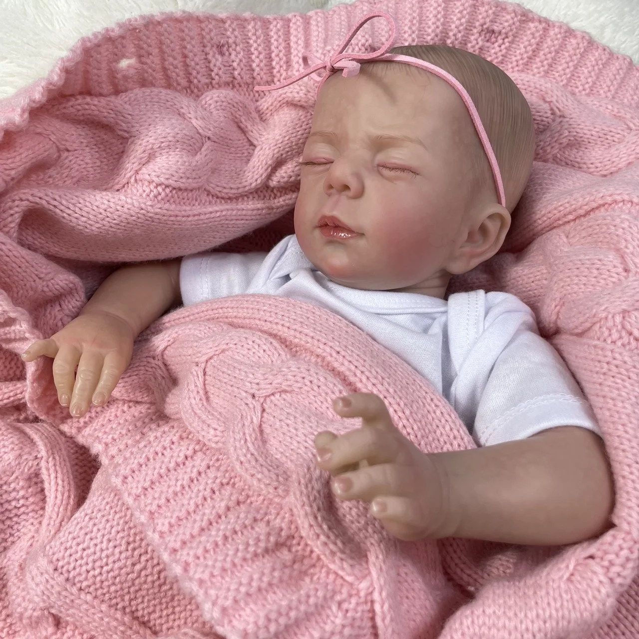 19Inch New Face Reborn Baby Doll Luise 3D Skin Visible Veins High Quality Handmade Newborn Toy - Reborn Doll World