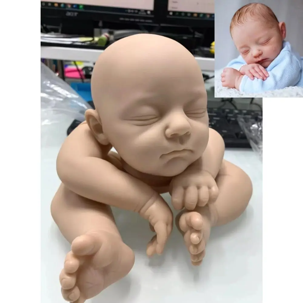 19Inch Unfinished Reborn Baby Doll Kit Jamie Unpainted Doll Parts With Cloth Body Handmade DIY Toy - Reborn Doll World