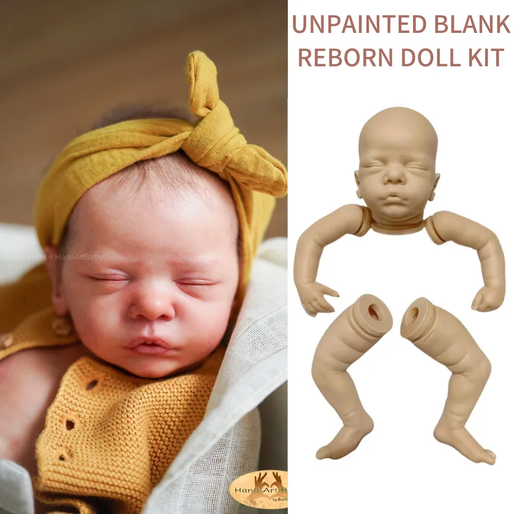 19Inch Unpainted Reborn Doll Kit Romy Unfinished Doll Parts With Cloth Body Doll Accessories - Reborn Doll World