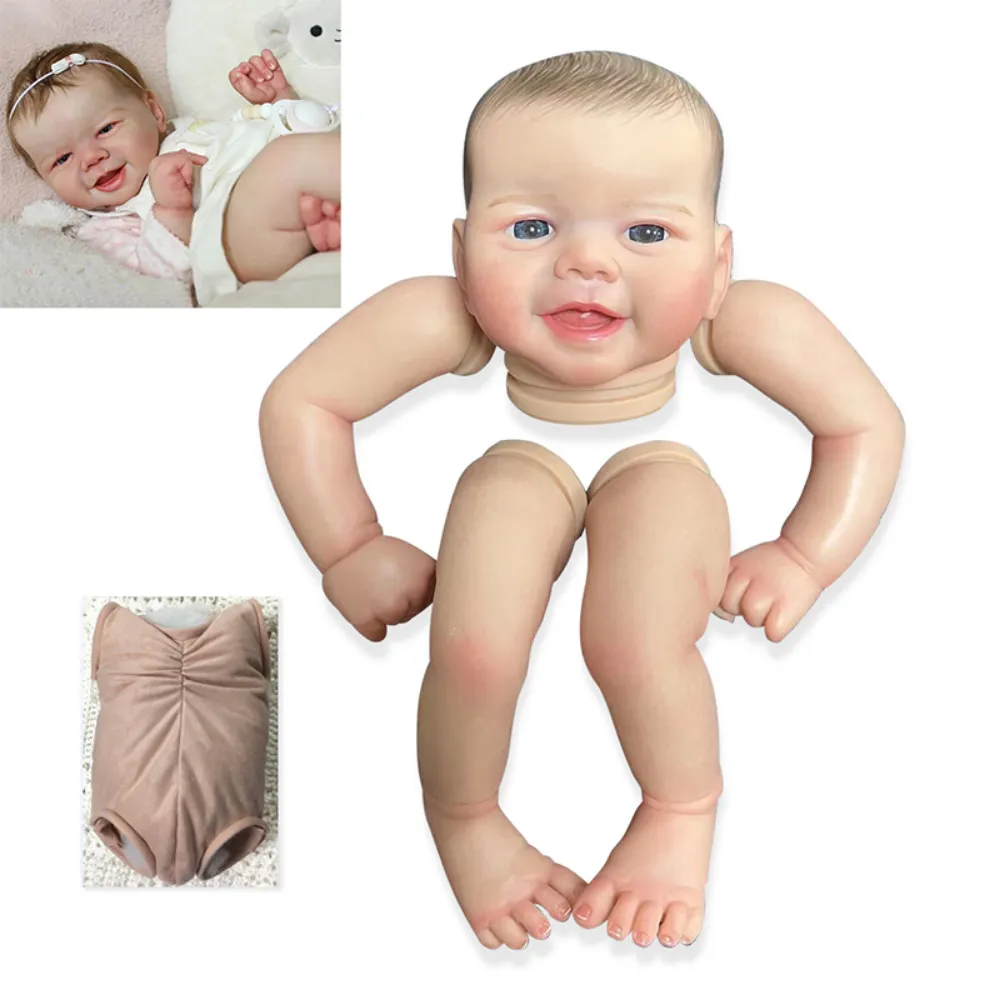 19inches Already Painted Reborn Doll Kits Soft Vinyl Reborn Baby Dolls Accessories for DIY Realistic Toys - Reborn Doll World