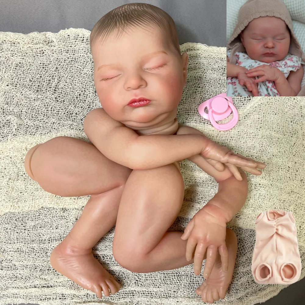 20Inch Already Painted Reborn Doll Kit Laura 3D Painted Skin Mold High Quality Handmade Newborn Baby - Reborn Doll World