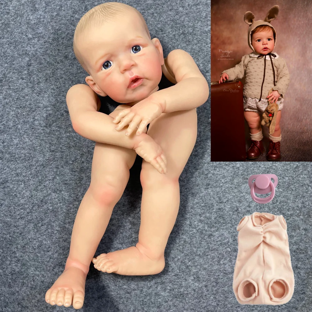 24 25Inch Already Painted Reborn Doll Kit Sandie Large Baby 3D Skin Visible Veins DIY Collectible - Reborn Doll World