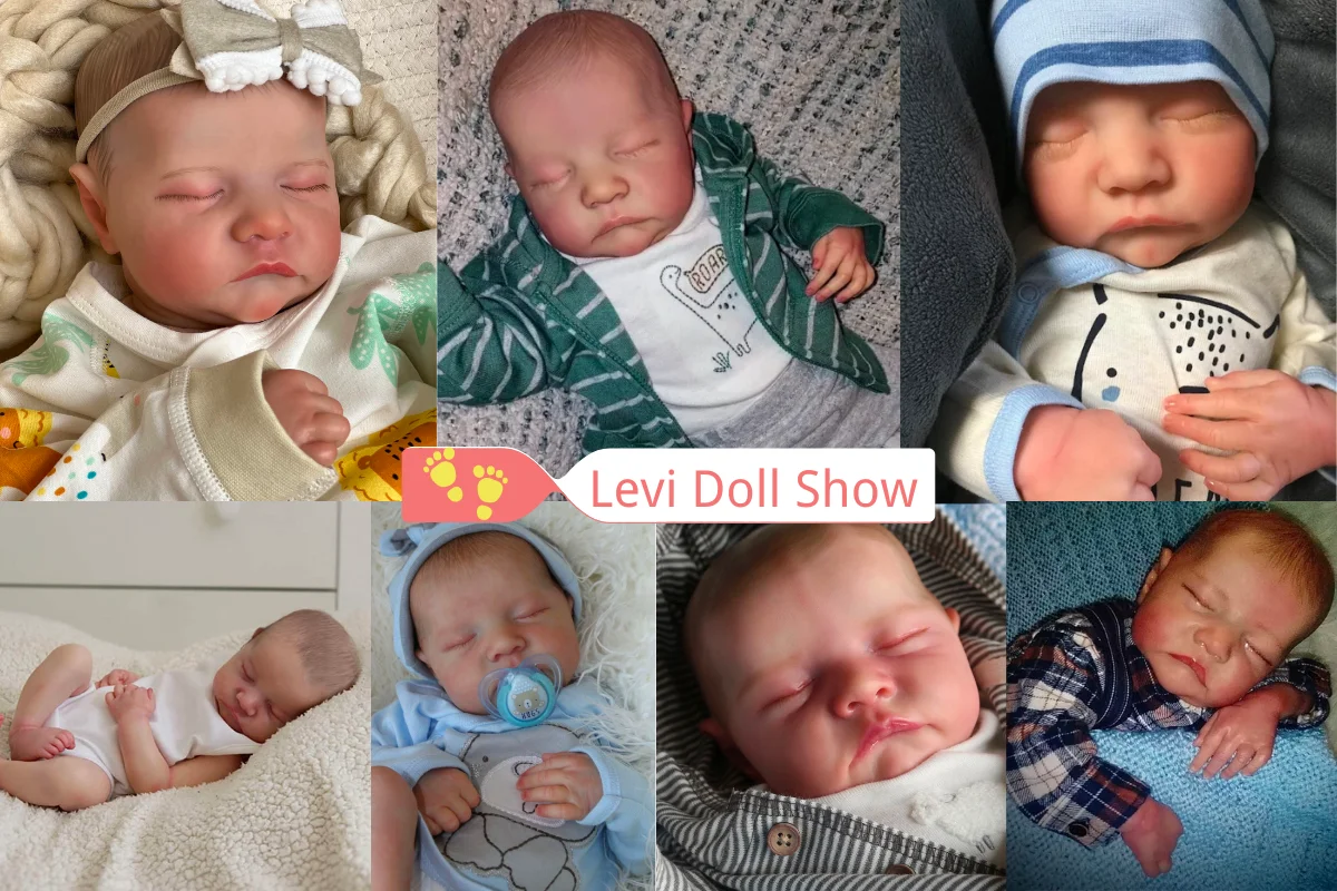 46CM Levi Reborn Baby Doll 3D Painted Skin Realistic Doll Full Vinyl Boy Body Washable Finished 1 - Reborn Doll World