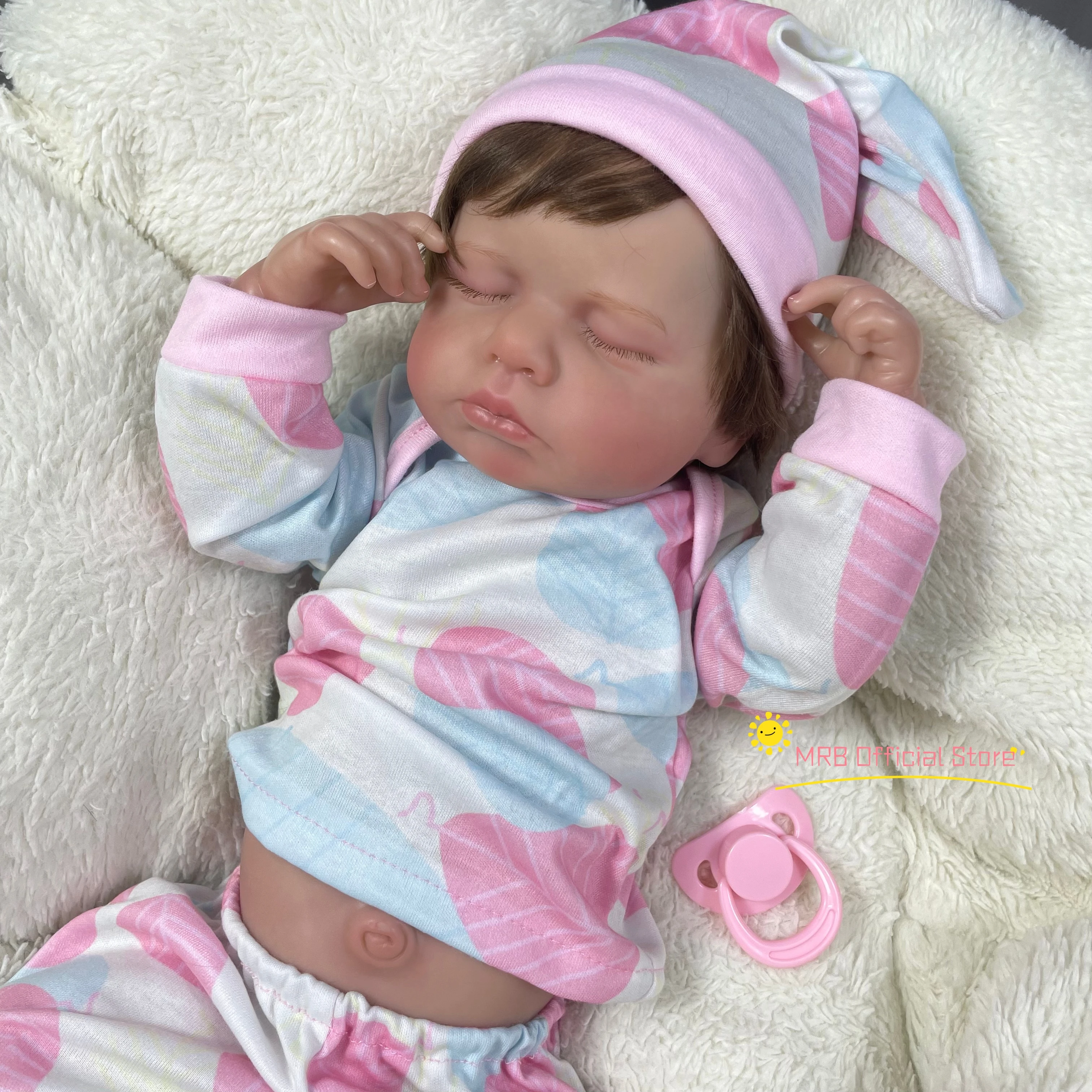 50CM Finished Reborn Baby Dolls LouLou Full Silicone Vinyl Girl Body Washable Newborn 3D Skin Visible - Reborn Doll World
