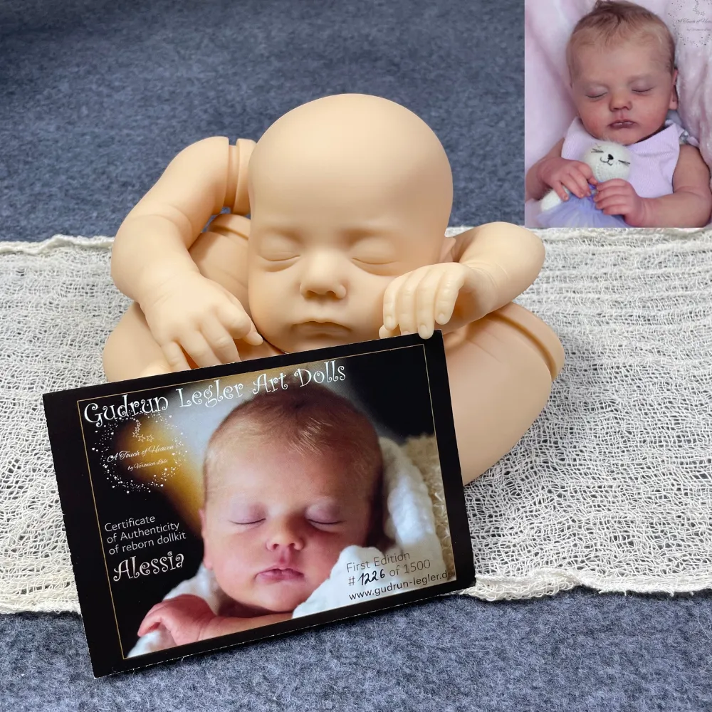 New Arrivals 20 Inch Reborn Doll Kit Alessia Limited COA Newborn Vinyl Doll Kit Unpainted Unfinished - Reborn Doll World